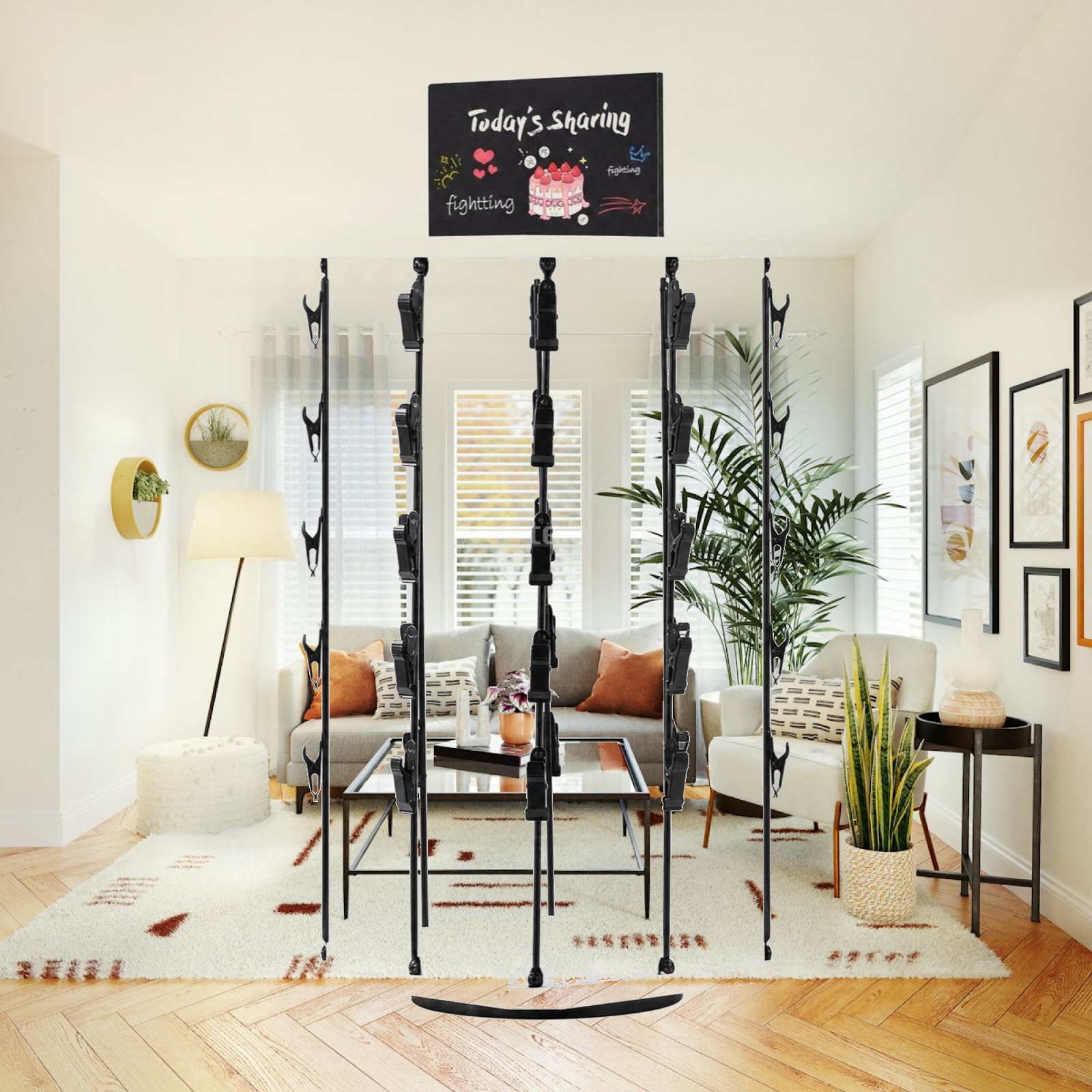 Draaibaar snackrek met clips,  - Display Stand Wood recensie en prijs