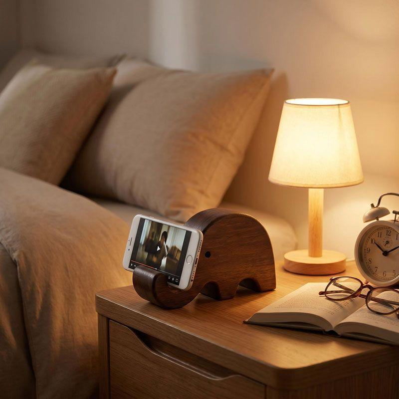 Eenvoudige telefoonstandaard v - Display Stand Wood recensie en prijs
