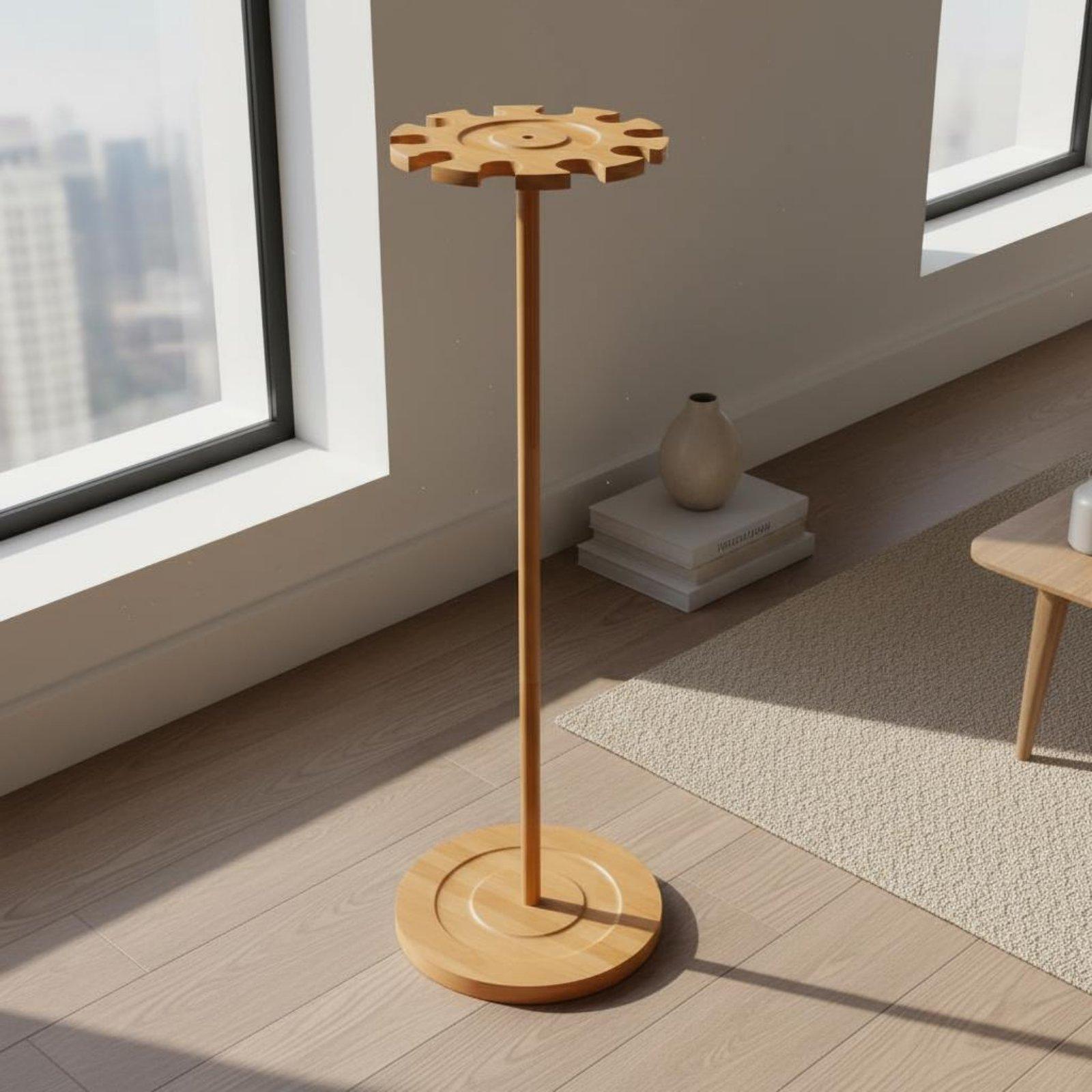 Ruimtebesparende houten displa - Display Stand Wood recensie en prijs
